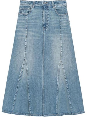 (W) GANNI 復古染水洗丹寧A字中長裙 牛仔裙 J1375091 Buy (W) GANNI 復古染水洗丹寧A字中長裙 牛仔裙 J1375091