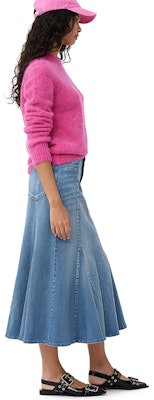 (W) GANNI 復古染水洗丹寧A字中長裙 牛仔裙 J1375091 Shop (W) GANNI 復古染水洗丹寧A字中長裙 牛仔裙 J1375091