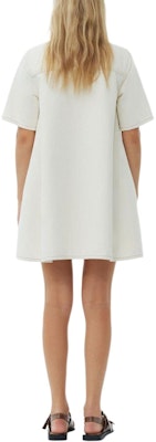 (W) 가니 화이트 솔리드 폴로 카라 루즈핏 반팔 미니 드레스. J1454-135 Purchase (W) 가니 화이트 솔리드 폴로 카라 루즈핏 반팔 미니 드레스. J1454-135