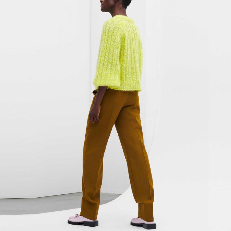 Purchase (W) 가니 옐로우 싱글 브레스트 긴소매 가디건 스웨터. K1719