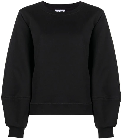 women-ganni-black-crewneck-pullover-long-sleeve-sweatshirt-t2770-099