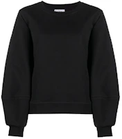 (Women) GANNI Black Crewneck Pullover Long-Sleeve Sweatshirt T2770-099 (Women) GANNI Black Crewneck Pullover Long-Sleeve Sweatshirt T2770-099