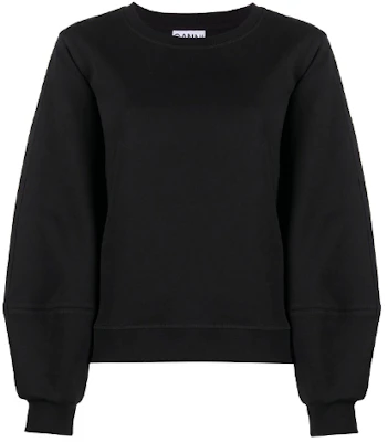 (Women) GANNI Black Crewneck Pullover Long-Sleeve Sweatshirt T2770-099 Buy (Women) GANNI Black Crewneck Pullover Long-Sleeve Sweatshirt T2770-099