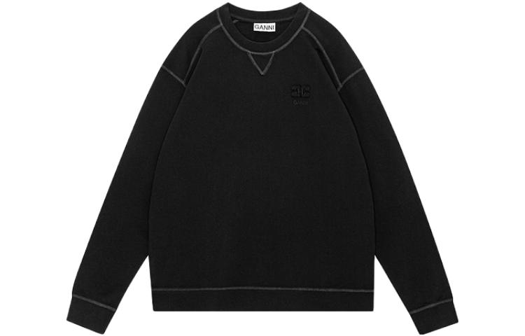 Order (Women) GANNI Black Oversized Sweatshirt with Butterfly Logo T3566-099