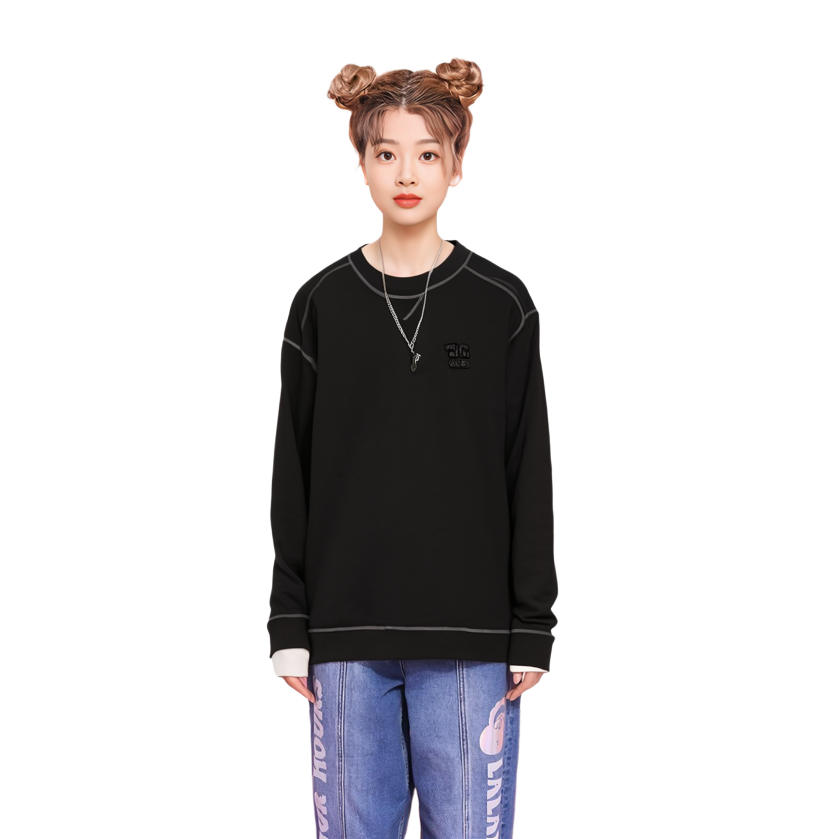 Details for (Women) GANNI Black Oversized Sweatshirt with Butterfly Logo T3566-099