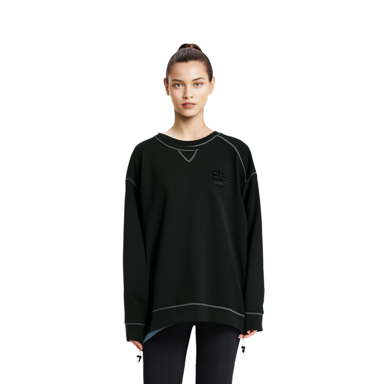 Sizing (Women) GANNI Black Oversized Sweatshirt with Butterfly Logo T3566-099