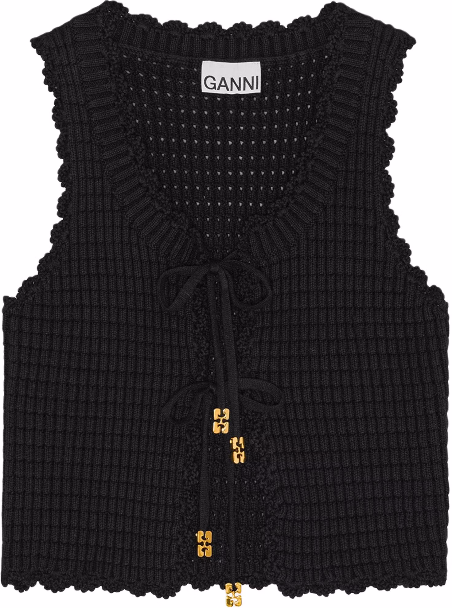 women-ganni-black-sleeveless-tie-front-solid-color-tank-top-k2541-099