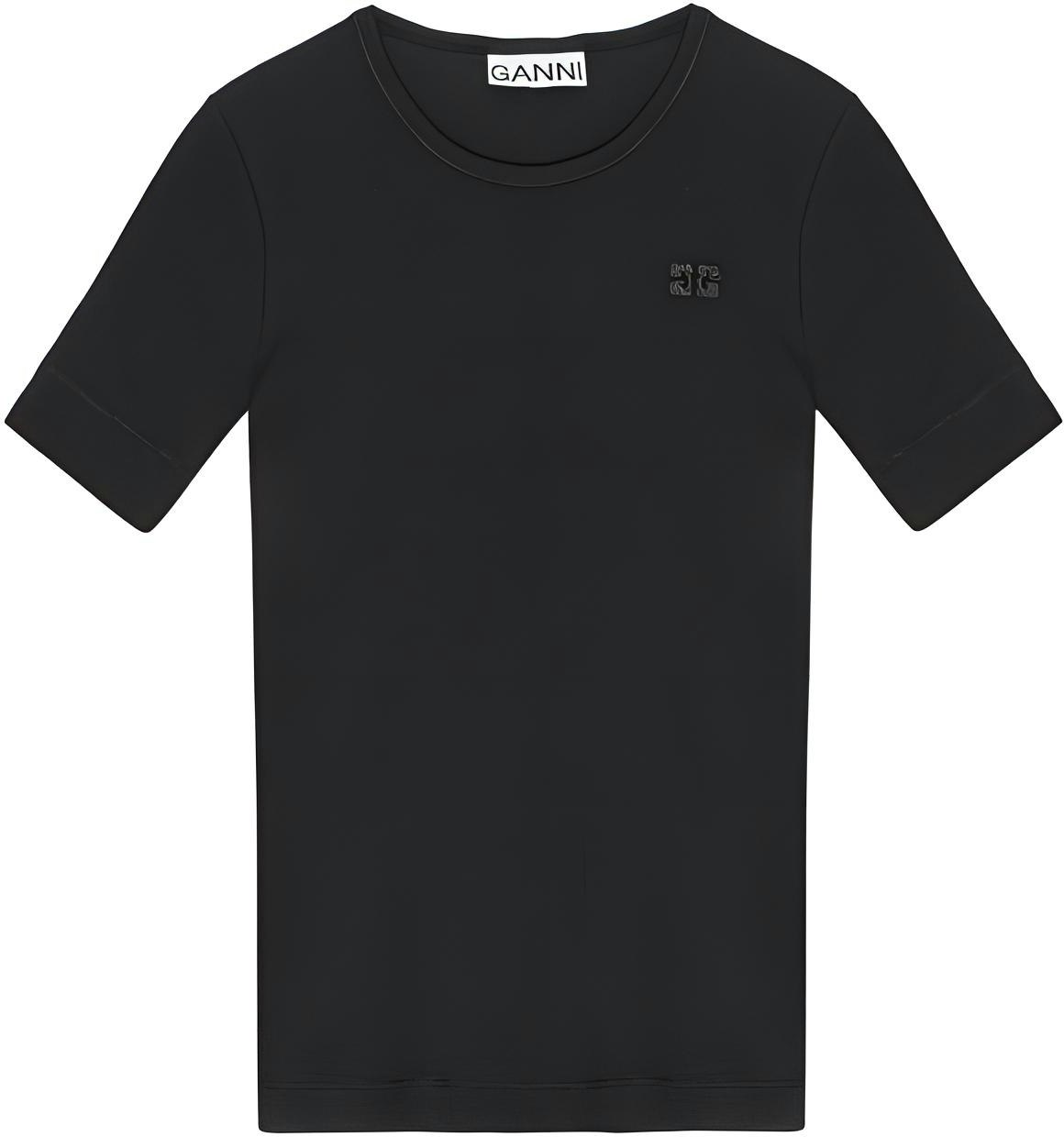 women-ganni-embroidered-butterfly-logo-crew-neck-t-shirt-black-ss-24-t4012099