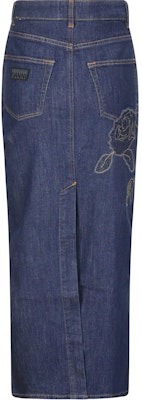 (W) 가니 여성용 블루 플로럴 자수 솔리드 지퍼 롱 캐주얼 드레스 J1440077 Lookbook (W) 가니 여성용 블루 플로럴 자수 솔리드 지퍼 롱 캐주얼 드레스 J1440077