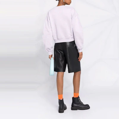 (Women) GANNI FW21 Purple Minimalist Letter Print Pullover Sweatshirt T2977-712 Shop (Women) GANNI FW21 Purple Minimalist Letter Print Pullover Sweatshirt T2977-712