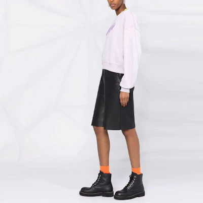 (Women) GANNI FW21 Purple Minimalist Letter Print Pullover Sweatshirt T2977-712 Purchase (Women) GANNI FW21 Purple Minimalist Letter Print Pullover Sweatshirt T2977-712