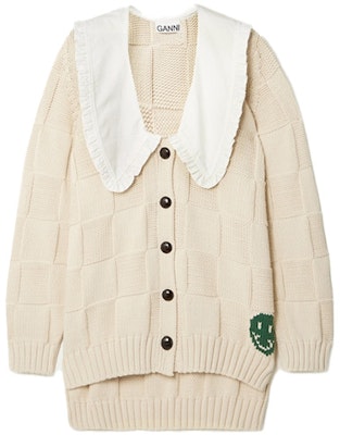 (W) 가니 FW21 러플 트림 가디건 베이지 - 완벽한 선물 아이디어. K1577-196 Order (W) 가니 FW21 러플 트림 가디건 베이지 - 완벽한 선물 아이디어. K1577-196