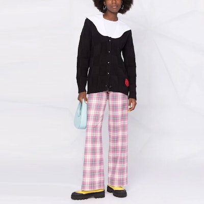 (W) 가니 FW21 스마일리 니트 스웨터 여성 블랙 빈티지 시크 스타일 K1554-099 Lookbook (W) 가니 FW21 스마일리 니트 스웨터 여성 블랙 빈티지 시크 스타일 K1554-099