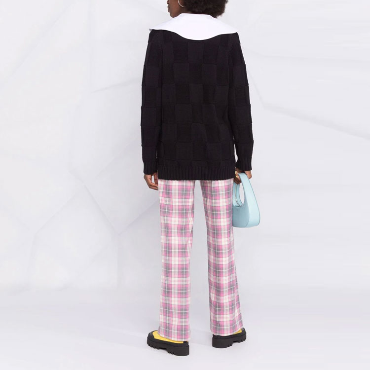 Shop (W) 가니 FW21 스마일리 니트 스웨터 여성 블랙 빈티지 시크 스타일 K1554-099