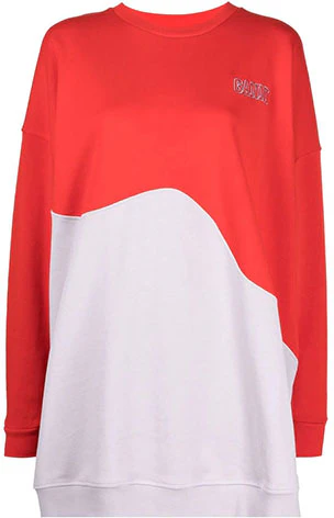 women-ganni-fw-21-wavy-logo-crewneck-sweatshirt-womens-red-white-colorblock-t2958-712