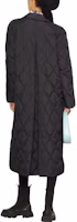 Shop (W) GANNI FW22 黑色側開衩拼接翻領長版羽絨外套 F7327099