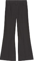 (Women) GANNI FW22 Black Striped Flared Cropped Pants. F7081-099 (Women) GANNI FW22 Black Striped Flared Cropped Pants. F7081-099