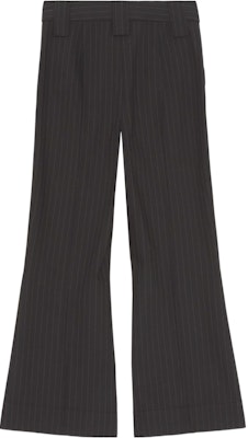 (W) 가니 FW22 블랙 스트라이프 플레어 크롭 팬츠. F7081-099 Buy (W) 가니 FW22 블랙 스트라이프 플레어 크롭 팬츠. F7081-099