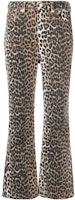 (Women) GANNI FW22 Brown Leopard Print High-Waist Flared Jeans J1059943AW22 (Women) GANNI FW22 Brown Leopard Print High-Waist Flared Jeans J1059943AW22