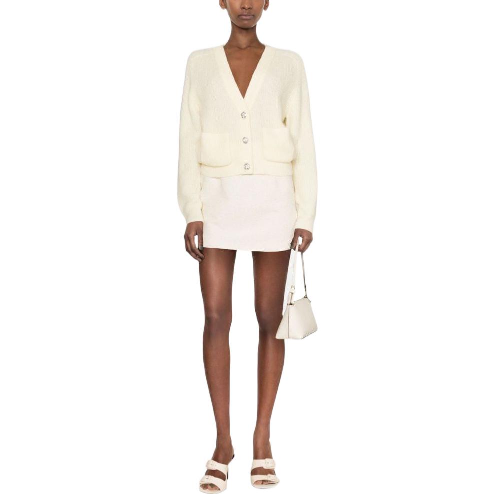 Lookbook (W) 가니 FW22 아이보리 니트 V넥 가디건 K1802-354