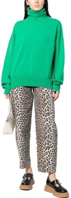 (W) 가니 FW22 레오파드 프린트 캐주얼 팬츠 브라운 J1184-943 Shop (W) 가니 FW22 레오파드 프린트 캐주얼 팬츠 브라운 J1184-943