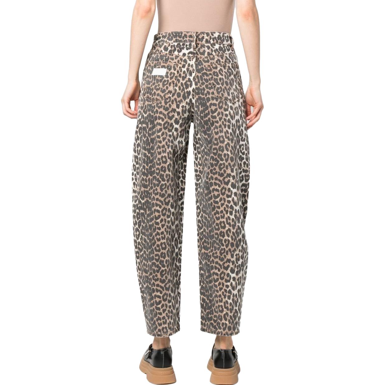 Purchase (W) 가니 FW22 레오파드 프린트 캐주얼 팬츠 브라운 J1184-943