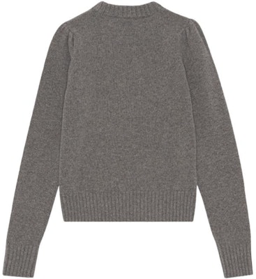 (W) 가니 FW22 로고 레트로 니트 스웨터 풀오버 그레이 긴팔. K1775-641-1 Lookbook (W) 가니 FW22 로고 레트로 니트 스웨터 풀오버 그레이 긴팔. K1775-641-1