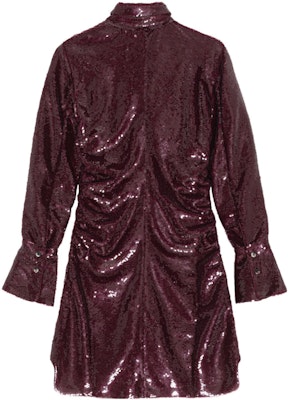 (W) GANNI 2022秋冬亮片长袖衬衫裙深红色 F7321-431 Lookbook (W) GANNI 2022秋冬亮片长袖衬衫裙深红色 F7321-431