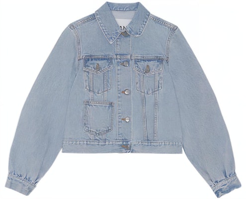 (W) 가니 FW22 솔리드 컬러 포켓 데님 자켓 - 블루. J1097564 Order (W) 가니 FW22 솔리드 컬러 포켓 데님 자켓 - 블루. J1097564