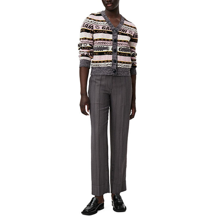 Shop (W) 가니 FW22 브이넥 그래피티 프린트 가디건 멀티컬러. K1830-554