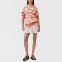 Shop (W) GANNI FW22 羊毛標誌針織圓領毛衣 橘色 K1733-135