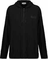 (Women) GANNI FW22 Black Hoodie Jacket with Logo Print. F7163099 (Women) GANNI FW22 Black Hoodie Jacket with Logo Print. F7163099