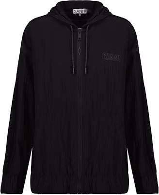 (Women) GANNI FW22 Black Hoodie Jacket with Logo Print. F7163099 Buy (Women) GANNI FW22 Black Hoodie Jacket with Logo Print. F7163099