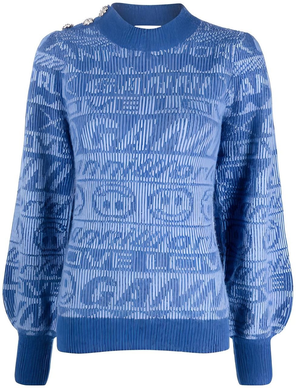 women-ganni-fw-22-retro-smiley-logo-puff-sleeve-crewneck-wool-knit-sweater-blue-women-k1790-578