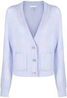 (Women) GANNI FW22 Solid Color Knit Cardigan Blue K1802-699 (Women) GANNI FW22 Solid Color Knit Cardigan Blue K1802-699