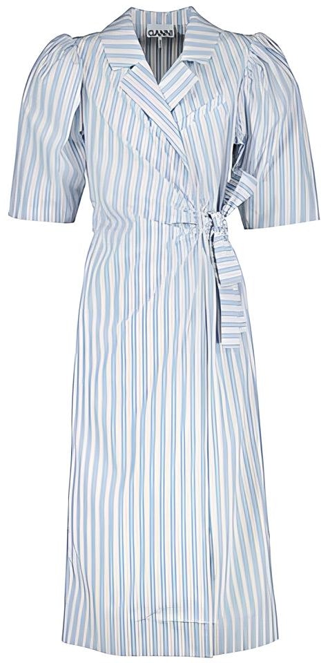 women-ganni-fw-22-striped-collared-belted-midi-dress-blue-short-sleeve-dress-f7220681