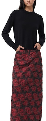 (W) GANNI FW23 Sweater Hitam Berlengan Panjang Campuran Cashmere Ribbed K2058099 Shop (W) GANNI FW23 Sweater Hitam Berlengan Panjang Campuran Cashmere Ribbed K2058099