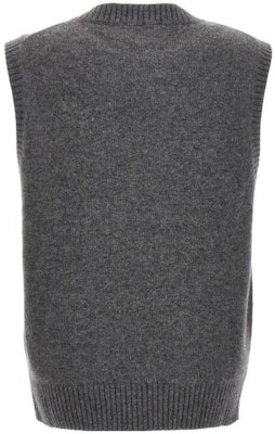 (W) GANNI FW23 로고 자수 울 블렌드 니트 베스트 프로스트 그레이. K1968523 Lookbook (W) GANNI FW23 로고 자수 울 블렌드 니트 베스트 프로스트 그레이. K1968523