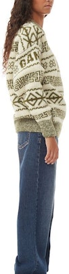 (W) 가니 FW23 오버사이즈 빈티지 프린트 울 니트 스웨터 아보카도 그린. K2174775 Lookbook (W) 가니 FW23 오버사이즈 빈티지 프린트 울 니트 스웨터 아보카도 그린. K2174775