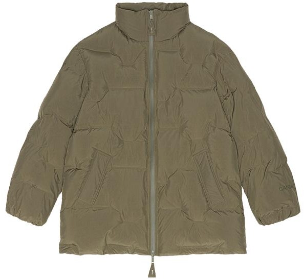 women-ganni-fw-23-zip-up-hooded-puffer-jacket-cotton-coat-in-black-olive-green-f8474861