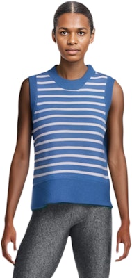 (W) GANNI FW23 條紋無袖背心 女款 銀湖藍色毛衣背心。 K1984695 Shop (W) GANNI FW23 條紋無袖背心 女款 銀湖藍色毛衣背心。 K1984695