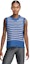 Shop (W) GANNI FW23 條紋無袖背心 女款 銀湖藍色毛衣背心。 K1984695