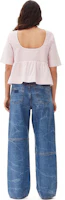 Purchase (W) GANNI FW24 女款露背抽繩棉質襯衫 淡粉色 F9694868
