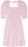 (Women) GANNI FW24 Square Neck Cotton Poplin Midi Dress Women’s Off-White Pink F9691868 (Women) GANNI FW24 Square Neck Cotton Poplin Midi Dress Women’s Off-White Pink F9691868