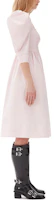 Purchase (W) GANNI FW24 方領純棉中長洋裝 女款 米白 粉色 F9691868
