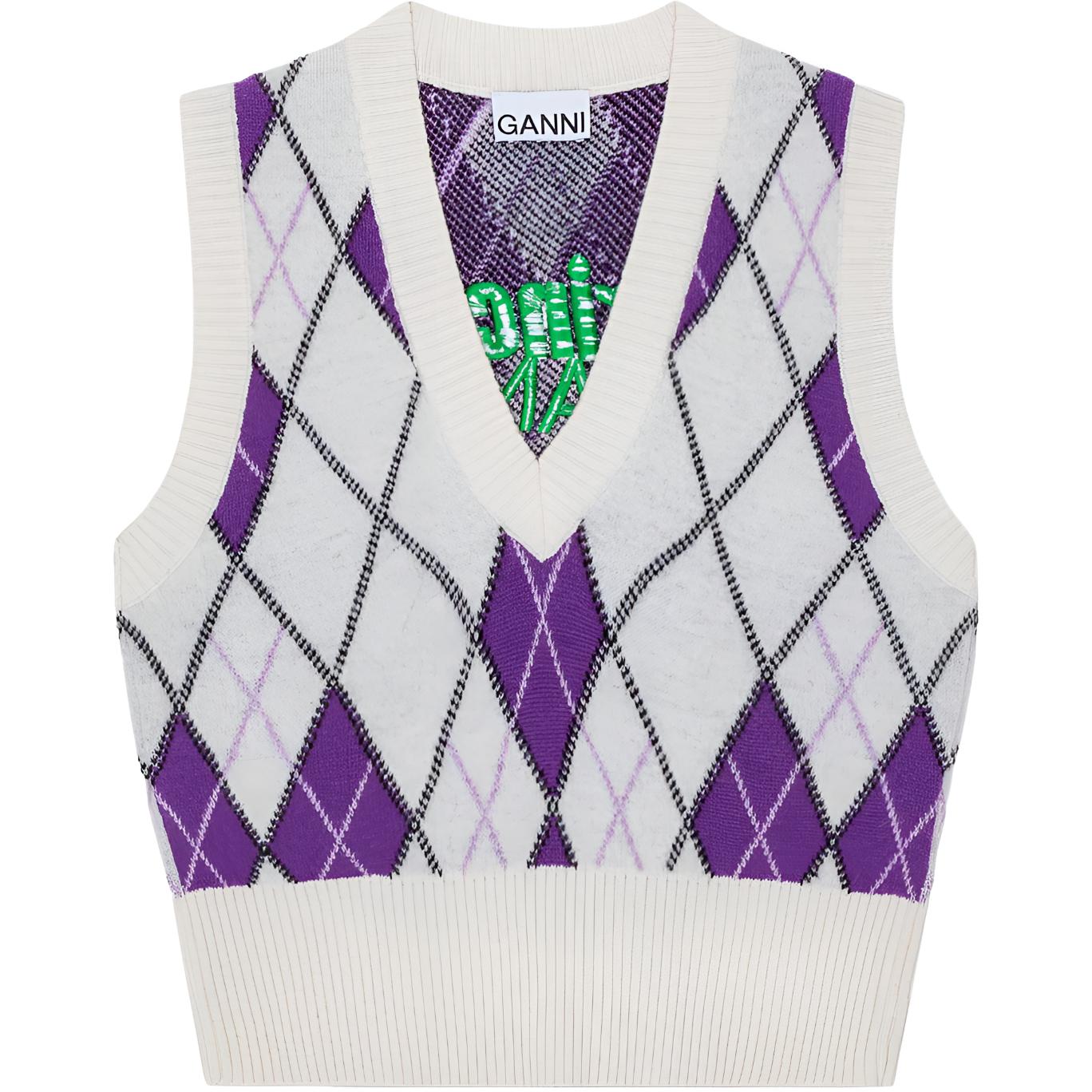 (Women) GANNI Geometric Pattern All-Over Print Tank Top K2052-135