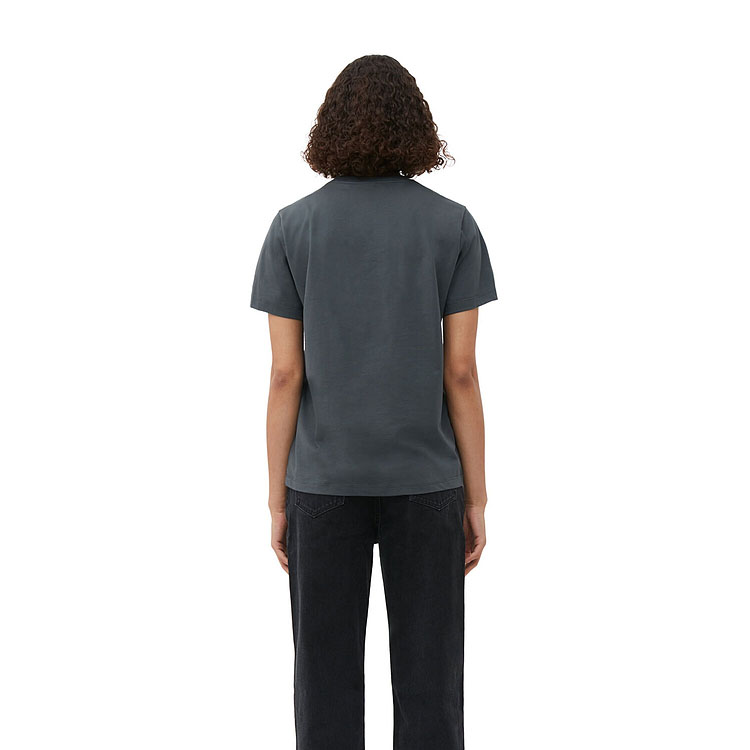 Shop (W) GANNI Logo Rock Bunny Grafik Crewneck T-Shirt Wanita Volcano Kelabu. T3676490