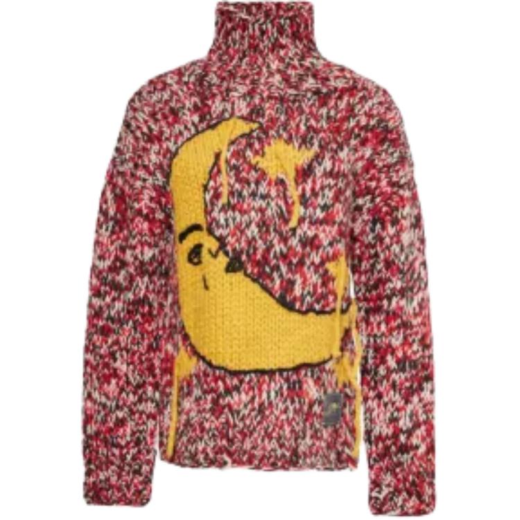 Order (W) 가니 루나 패턴 루즈핏 스웨터 레이싱 레드 R04390907