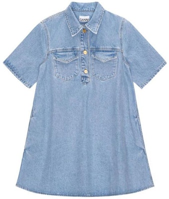 (W) 가니 미니멀 블루 데님 반팔 원피스 여성용 J1401-567 Buy (W) 가니 미니멀 블루 데님 반팔 원피스 여성용 J1401-567