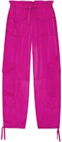 (Women) GANNI Pink Solid Drawstring Jogger Pants Women F8768-462 (Women) GANNI Pink Solid Drawstring Jogger Pants Women F8768-462